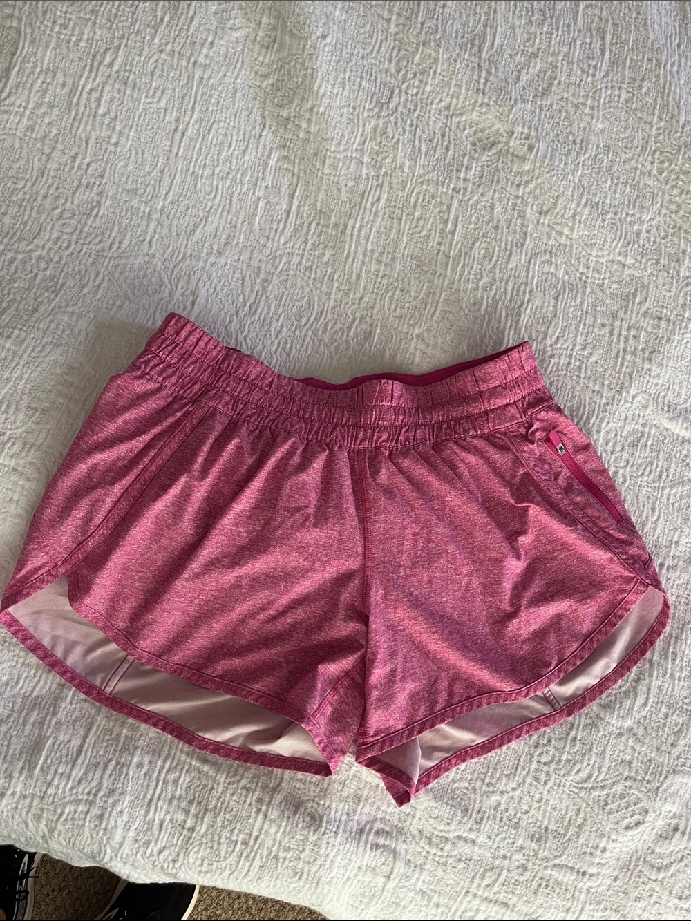 lululemon Heathered Pink Athletic Shorts